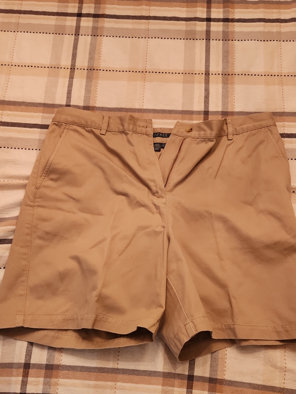 Ralph Lauren Tan Khaki Bermuda Shorts Size 14